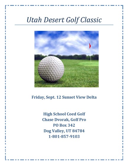 Desktop Publishing: Utah Desert Golf Classic
