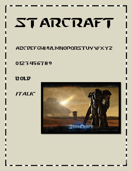 Desktop Publishing: Starcraft Font